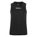 Craft Sport-Tank Rush 2.0 Singlet ärmellos (100% rec. Polyester) schwarz Kinder