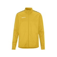 Craft Sport-Trainingsjacke Squad Go Full Zip (Seitentaschen mit Reißverschluss) gelb Herren