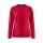 Craft Sweatshirt Core Soul Crew (komfortable Passform, Front-Reißverschluss) rot Damen