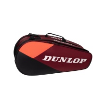 Dunlop Racketbag CX Club (Schlägertasche) 2024 rot/schwarz 6er - 2 Hauptfächer