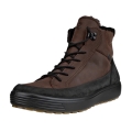 ECCO Wanderschuhe Soft 7 Tred High-Cut (Nubukleder, wasserdicht) schwarz/braun Herren