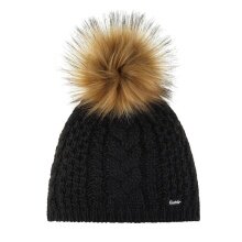 Eisbär Strickmütze (Pompon) Afra Lux - schwarz