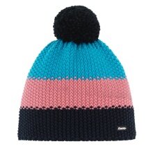 Eisbär Wintermütze Star mit Bommel (Pompon) pink/blau - 1 Stück