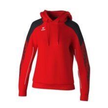 Erima Kapuzenpullover Evo Star (100% Polyester) rot/schwarz Damen