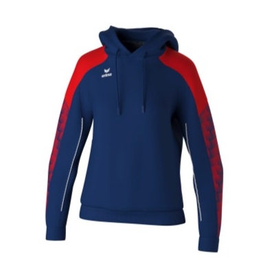 Erima Kapuzenpullover Evo Star (100% Polyester) navyblau/rot Damen