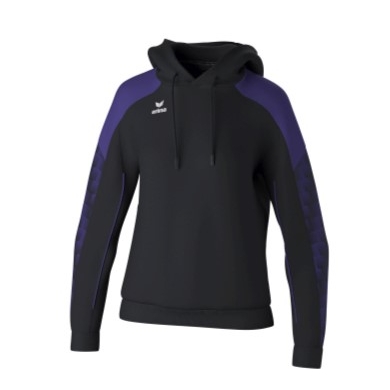 Erima Kapuzenpullover Evo Star (100% Polyester) schwarz/violett Damen