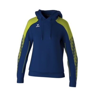 Erima Kapuzenpullover Evo Star (100% Polyester) navyblau/limegrün Damen