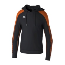 Erima Kapuzenpullover Evo Star Kapuzensweat (100% Polyester) schwarz/orange Herren