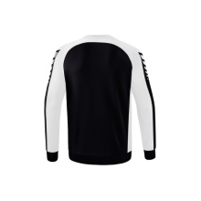 Erima Sport-Langarmshirt Six Wings Sweatshirt (Baumwollmix, funktionell) schwarz/weiss Herren