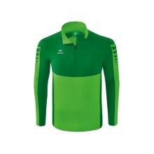 Erima Sport-Langarmshirt Six Wings Trainingstop (100% Polyester, Stehkragen, 1/2 Zip) grün/smaragd Herren