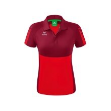 Erima Sport-Polo Six Wings (100% Polyester, taillierter Schnitt, schnelltrocknend) rot/bordeaux Damen