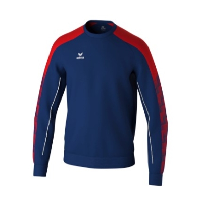 Erima Pullover Evo Star Sweatshirt (hoher Tragekomfort) navyblau/rot Herren