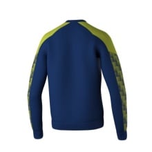 Erima Pullover Evo Star Sweatshirt (hoher Tragekomfort) navyblau/limegrün Herren