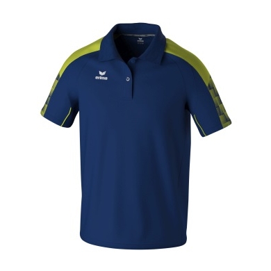 Erima Sport-Polo Evo Star (100% rec. Polyester) navyblau/limegrün Herren