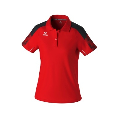 Erima Sport-Polo Evo Star (100% rec. Polyester) rot/schwarz Damen