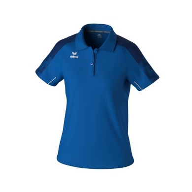 Erima Sport-Polo Evo Star (100% rec. Polyester) royalblau/navyblau Damen