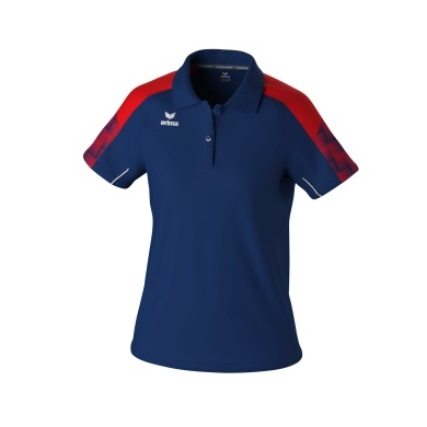 Erima Sport-Polo Evo Star (100% rec. Polyester) navyblau/rot Damen