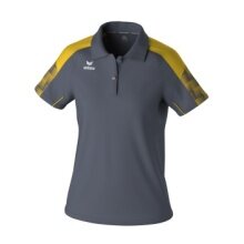 Erima Sport-Polo Evo Star (100% rec. Polyester) grau/gelb Damen