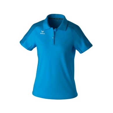 Erima Sport-Polo Evo Star (100% rec. Polyester) curacaoblau Damen