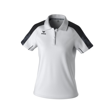 Erima Sport-Polo Evo Star (100% rec. Polyester) weiss/schwarz Damen