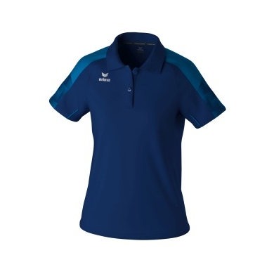 Erima Sport-Polo Evo Star (100% rec. Polyester) navyblau/blau Damen