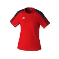 Erima Sport-Shirt Evo Star (100% rec. Polyester, leicht) rot/schwarz Damen