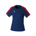 Erima Sport-Shirt Evo Star (100% rec. Polyester, leicht) navyblau/rot Damen