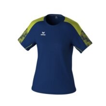 Erima Sport-Shirt Evo Star (100% rec. Polyester, leicht) navyblau/limegrün Damen