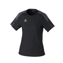 Erima Sport-Shirt Evo Star (100% rec. Polyester, leicht) schwarz/grau Damen