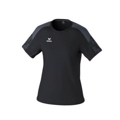 Erima Sport-Shirt Evo Star (100% rec. Polyester, leicht) schwarz/grau Damen