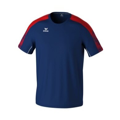 Erima Sport-Tshirt Evo Star (100% rec. Polyester, leicht) navyblau/rot Herren