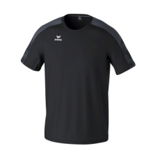 Erima Sport-Tshirt Evo Star (100% rec. Polyester, leicht) schwarz/grau Kinder