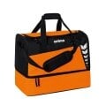 Erima Sporttasche Six Wings mit Bodenfach (Größe S - 35 Liter) orange/schwarz 40x25x35cm