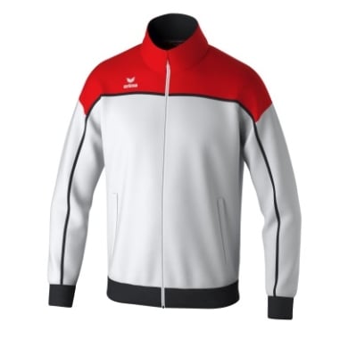 Erima Trainingsjacke Change (rec. Polyester, hoher Tragekomfort) weiss/rot/schwarz Jungen