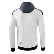 Erima Trainingsjacke Change mit Kapuze (rec. Polyester, strapazierfähig, mit Reißverschlusstaschen) weiss/grau Jungen