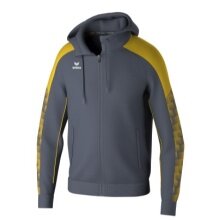 Erima Trainingsjacke Evo Star mit Kapuze (hoher Tragekomfort) slate grau/gelb Herren