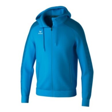 Erima Trainingsjacke Evo Star mit Kapuze (hoher Tragekomfort) curacaoblau Kinder