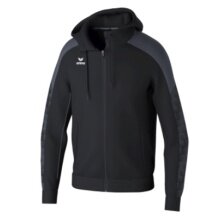 Erima Trainingsjacke Evo Star mit Kapuze (hoher Tragekomfort) schwarz/grau Herren