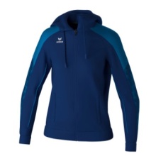 Erima Trainingsjacke Evo Star mit Kapuze (hoher Tragekomfort) navyblau/blau Damen