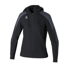 Erima Trainingsjacke Evo Star mit Kapuze (hoher Tragekomfort) schwarz/grau Damen