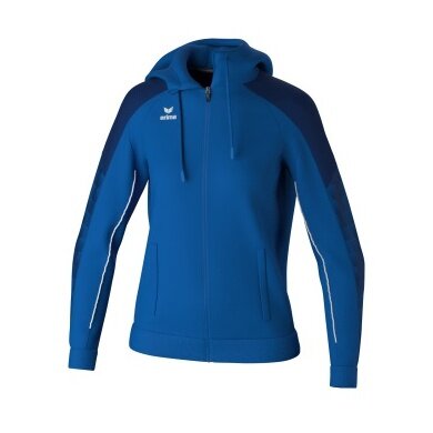 Erima Trainingsjacke Evo Star mit Kapuze (hoher Tragekomfort) royalblau/navyblau Damen