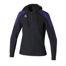 Erima Trainingsjacke Evo Star mit Kapuze (hoher Tragekomfort) schwarz/violett Damen