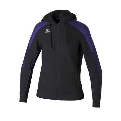 Erima Trainingsjacke Evo Star mit Kapuze (hoher Tragekomfort) schwarz/violett Damen