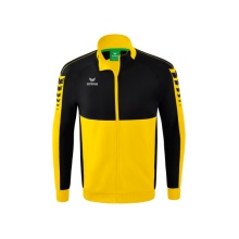 Erima Trainingsjacke Six Wings Worker (100% Polyester, Stehkragen, strapazierfähig) gelb/schwarz Jungen