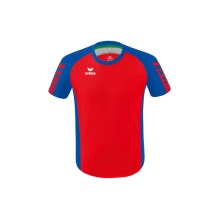 Erima Sport-Tshirt Six Wings Trikot (100% Polyester, strapazierfähig) rot/royalblau Kinder
