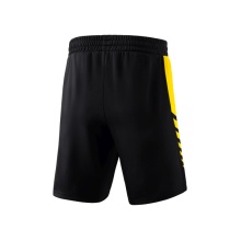 Erima Sporthose Short Six Wings Worker (100% Polyester) kurz schwarz/gelb Herren