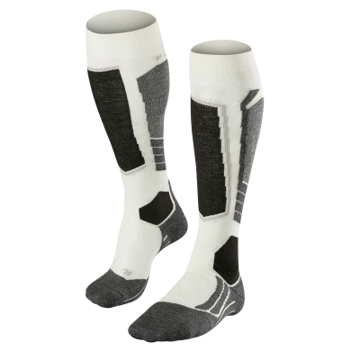 Falke Skisocke SK2 Intermediate Wool (mittelstarke Polsterung) weiss/grau/schwarz Damen - 1 Paar