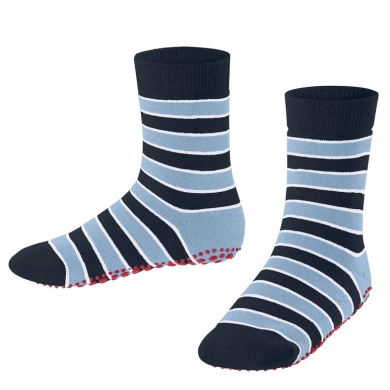 Falke Hausschuhe Simple Stripes (Baumwolle-Mischung) spaceblau Kinder