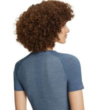 Falke Funktions-Shirt Wool-Tech Light (komfortable Passform) Kurzarm blau Damen