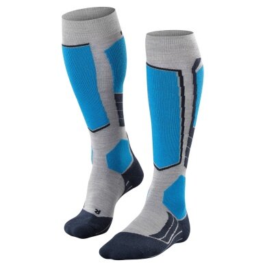 Falke Skisocke SK2 Intermediate Wool (mittelstarke Polsterung) grau/blau Herren - 1 Paar